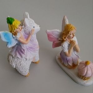 Garden Fairy Mini Figures Lot of 2